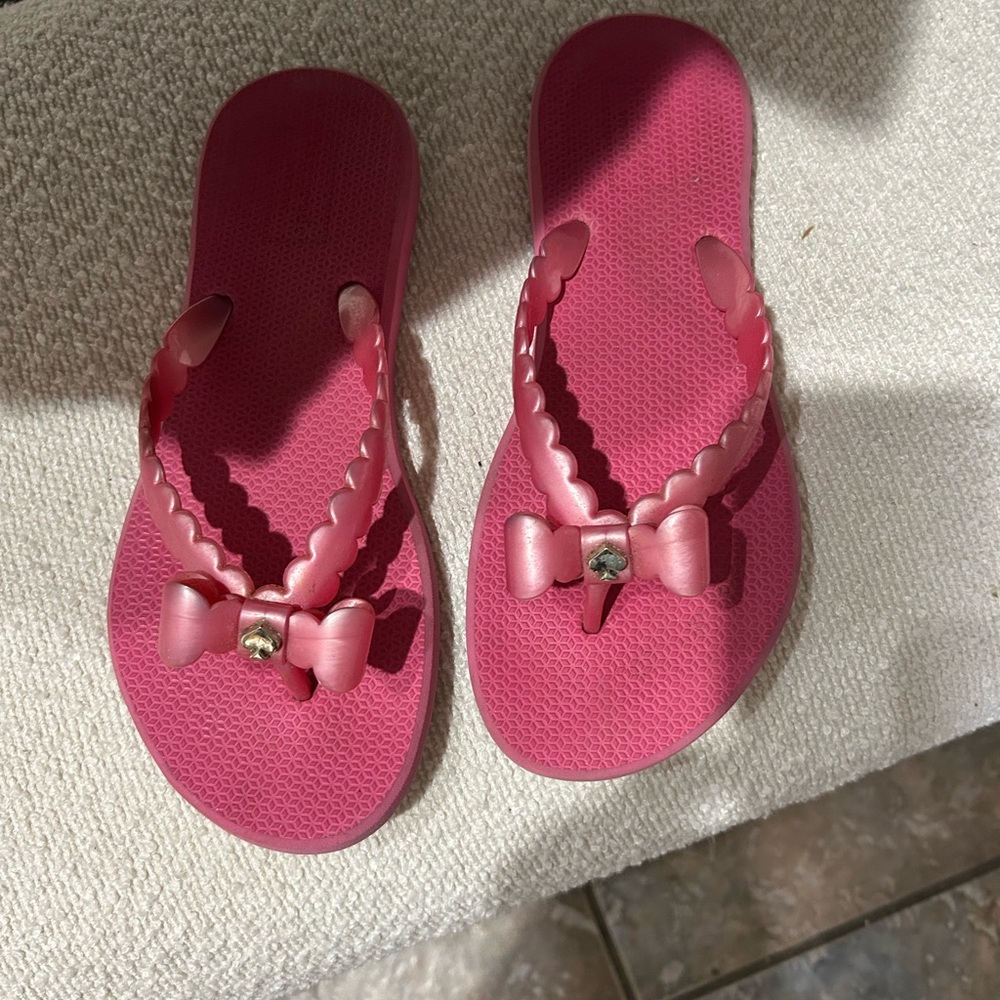 Kate Spade Pink Bow Slippers